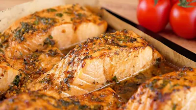 🐟 Горячее блюдо из рыбы за 15 минут! Запеченный лосось на праздничный  стол! - YouTube