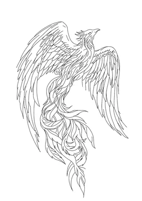 Татуировка Птица Феникс на спине | Татуировка с фениксом, Художественная  татуировка, Цветочные рукава тату