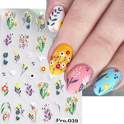 Слайдер дизайн Crystaloff SD-451 цветы, птицы - kupić Декор ногтей w Polsce  | Декор ногтей - tuffishop