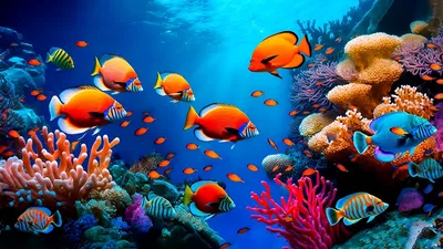 Пазл Разноцветные рыбы и кораллы в альбоме Подводный мир на  TheJigsawPuzzles.com