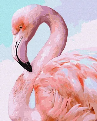 Картина на холсте (интерьерный постер) \"Розовый Фламинго\" птицы и животные,  с деревянным подрамником, размер 30х40 см - купить по низкой цене в  интернет-магазине OZON (347845645)