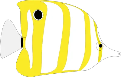 Рыба-бабочка м.р. Желтая, 8.6 см, 82.50095.00.1 (Императорский фарфоровый  завод, Россия)