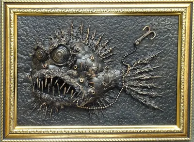 Рыбы рыболова с фонариком, морской черт, дьявол моря Иллюстрация вектора -  иллюстрации насчитывающей ангстрома, тварь: 61401465