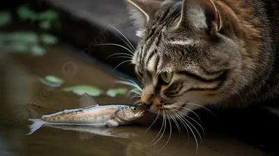 🐱Почему кошки так любят рыбу, если она им противопоказана, да и воды они  боятся | Нос, хвост, лапы | Дзен