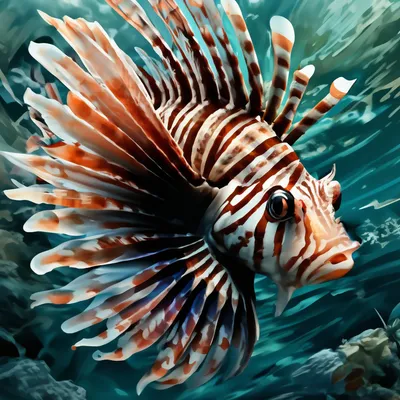рыба-лев в красном море стоковое изображение. изображение насчитывающей  изображения - 216939175