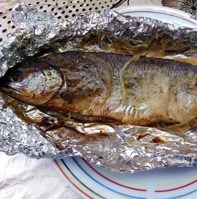 Запеченная рыба в фольге с луком - рецепт автора ❤️Анна Мир ❤️