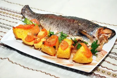 Рыба, запечённая в духовке - рецепт автора Нина