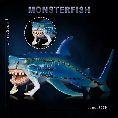 Огромное зубастое чудовище-рыба на …» — создано в Шедевруме