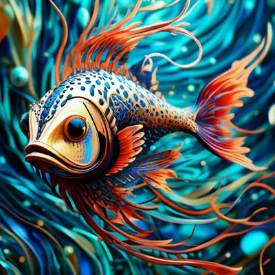 Golden Fishes / Mr--Jack (Luke Mancini) :: Luke Mancini :: красивые  картинки :: рыбы :: art (арт) / картинки, гифки, прикольные комиксы,  интересные статьи по теме.