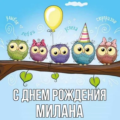 Милана, с Днём Рождения: гифки, открытки, поздравления - Аудио, от Путина,  голосовые