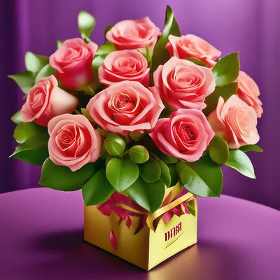 С цветами картинки С днем рождения Женщине букет роз | Юбилейные открытки, С  днем рождения, Розовые розы