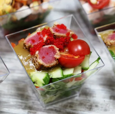 Салат из рыбы с помидорами и рисом - рецепт автора Надежда