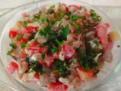 Простой и вкусный салат из копчёной рыбы без майонеза | РЫБАЛКА С МИХАЛЫЧЕМ  | Дзен