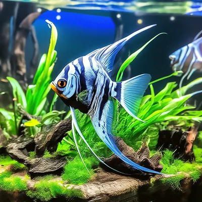 Купить Скалярия черная Pterophyllum scal. black- Danio.com.ua