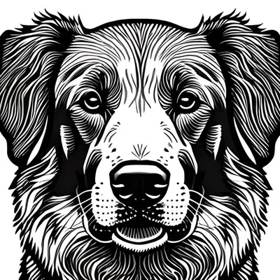 Качественное черно-белое фото собаки для печати