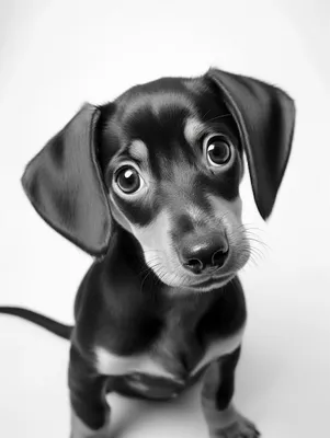 Фото собаки в черно-белых тонах для использования на сайте
