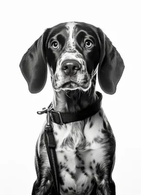 Скачать фото с черно-белым изображением собаки в формате jpg
