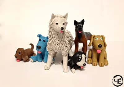 «Изображения собаки из пластилина: выберите свой размер»