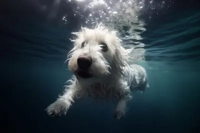 Собаки под водой: скачайте бесплатно фото в высоком разрешении