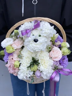 Собаки с букетом цветов в разных форматах: подберите оптимальный для своих нужд