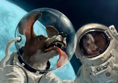 Собаки в космическом путешествии: изображения для любителей животных и космоса