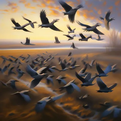 Стая птиц в серое небо стоковое изображение. изображение насчитывающей небо  - 200495869