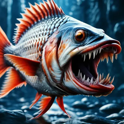 Глубоководная страшная рыба удильщик, …» — создано в Шедевруме