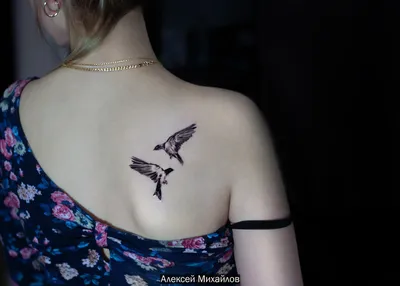 Angel Tattoo Долговременные тату птицы, проявляющаяся