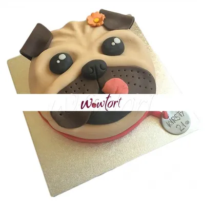 Фотография торта в виде собаки - обои для вашего рабочего стола