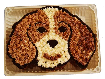 Изображение торта в форме собаки - png, в хорошем качестве