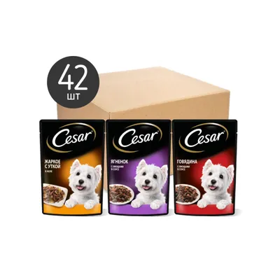 Картинки Цезарь корм для собак в формате png, jpg, webp