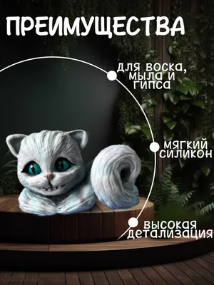 Чеширский кот форма силиконовая 3D купить Молд для мыла в Москве, Формы  недорого