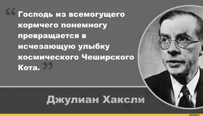 Господь из всемогущего кормчего понемногу превращается в исчезающую улыбку  космического Чеширского / клуб аметистов :: джулиан Хаксли :: цитаты ::  разное / картинки, гифки, прикольные комиксы, интересные статьи по теме.