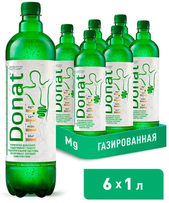 Вода \"Donat Mg\" Sparkling, PET, 1 л — купить воду \"Донат Мг\" Газированная,  в пластиковой бутылке, 1000 мл в Баку – цена 9.00 AZN