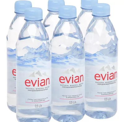 Минеральная вода негазированная Evian, 750 мл | Купить натуральные продукты  для красоты и здоровья в интернет-магазине Global Vitamins