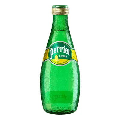 Вода Perrier минеральная, газированная, со вкусом лимона, 0,33 стекло