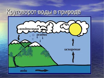 Круговорот воды рисунок для детей в природе - 60 фото