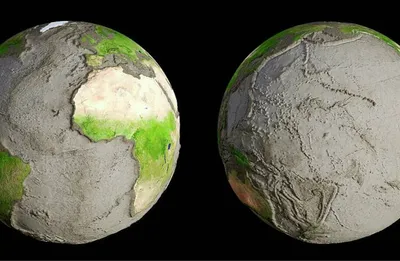 Ученый показал, как будет выглядеть Земля без воды, и обнажилось не только  океанское дно, но и история человечества - Росбалт