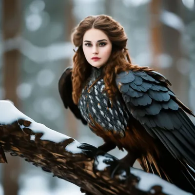 Сказочная женщина-птица алконост …» — создано в Шедевруме